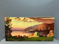 Full view of rectangular landscape oil painting