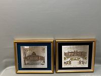 Both framed plaques side by side for scale and condition