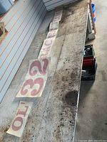 Entire set laid out on bench showing letters and words