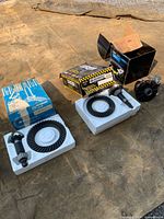 Two ring & pinion sets in trays with three Richmond boxes