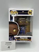 Front view of boxed Funko Pop! Phastos #744