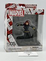 Front of boxed Schleich Black Widow figure showing model number 21505