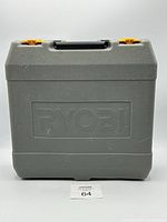 Closed grey Ryobi hard case front view