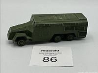 Left side three-quarter view of the Dinky Toys armoured command vehicle