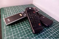 All three remote controls front view