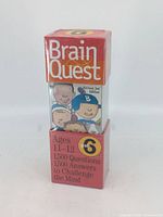 Front view of sealed Brain Quest Grade 6 deck showing title, age range, question count