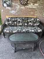 Sofa and table full view