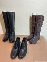 All three pairs standing side by side