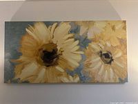 Front view of sunflower canvas painting