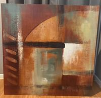 Full view of abstract canvas painting