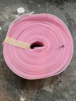 Top view of pink foam gasket roll showing overall condition