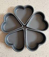 Top view showing five linked heart cavities