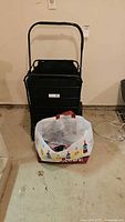 Cart and bag in front view