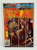 Front view of Ragman #1 comic in bag and board