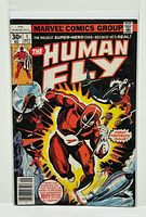 Front view of The Human Fly #1 comic in bag and board