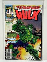 Front view of bagged The Rampaging Hulk #1 comic