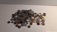 Pile of assorted coins