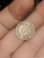 Obverse view showing date 1901 and Liberty with headdress