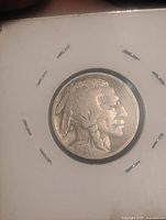 Obverse of 1915 Buffalo nickel in holder