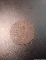 Obverse view showing Britannia side with date 1918