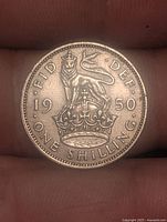 Reverse side showing crowned lion, date and denomination