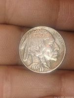 Obverse showing 1935 Indian Head design and LIBERTY