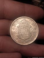 Reverse showing crowned shield, ER monogram and date 1961