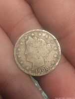 Obverse of 1900 Liberty Head nickel