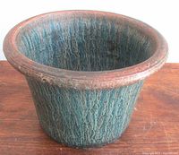 Top angled view showing seaweed texture, rolled rim and interior