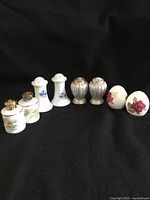 All four pairs of shakers side by side