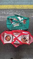 Two tote bags containing romance paperback books
