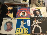 All six Elvis LPs laid out