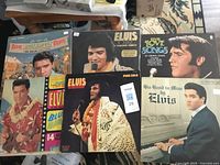 All six Elvis LPs laid out showing front covers