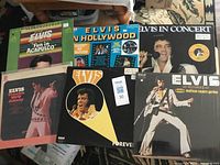All six Elvis Presley albums spread out