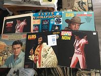 All six Elvis Presley LPs laid out showing front jackets