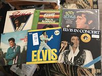 All six Elvis LPs laid out showing front covers