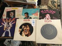 All six Elvis LP sleeves arranged