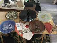 Group shot of all seven items on table