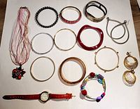 Overall view of all jewelry pieces