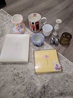 Group shot of all items on floor