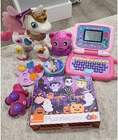 Group shot showing all items in lot