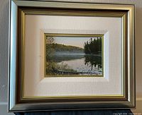 Front view of framed painting