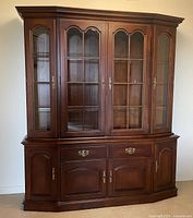 Front view of assembled buffet and hutch