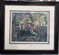 Full view of framed limited edition print titled 'Tangled Garden' showing the frame and artwork.