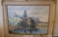 Full view of framed painting