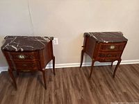 Both nightstands side by side showing overall form and legs