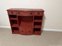 Front view showing overall entertainment center