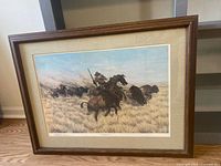 Front view of framed Gene Stewart print