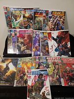All 18 Red Hood: Outlaw comic issues displayed bagged and boarded