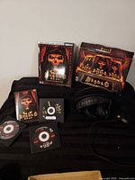 Overall lot showing boxes, discs, guide, headset